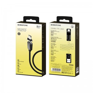 Шнур USB - Lightning BOROFONE BU1 MagJet (3.0A, 1м) магнитный