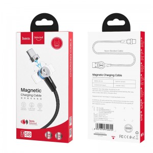 Шнур USB - Lightning HOCO S8 Magnetic (2.4А, 1.2м) магнитный