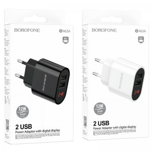 Адаптер питания с USB BOROFONE BA63A Richy (2.4А)