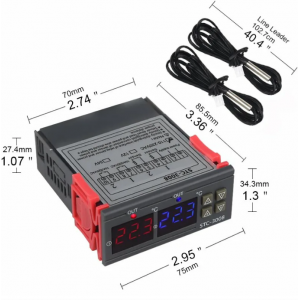 Регулятор температуры (контроллер) 110-220V STC-3008 (два датчика)